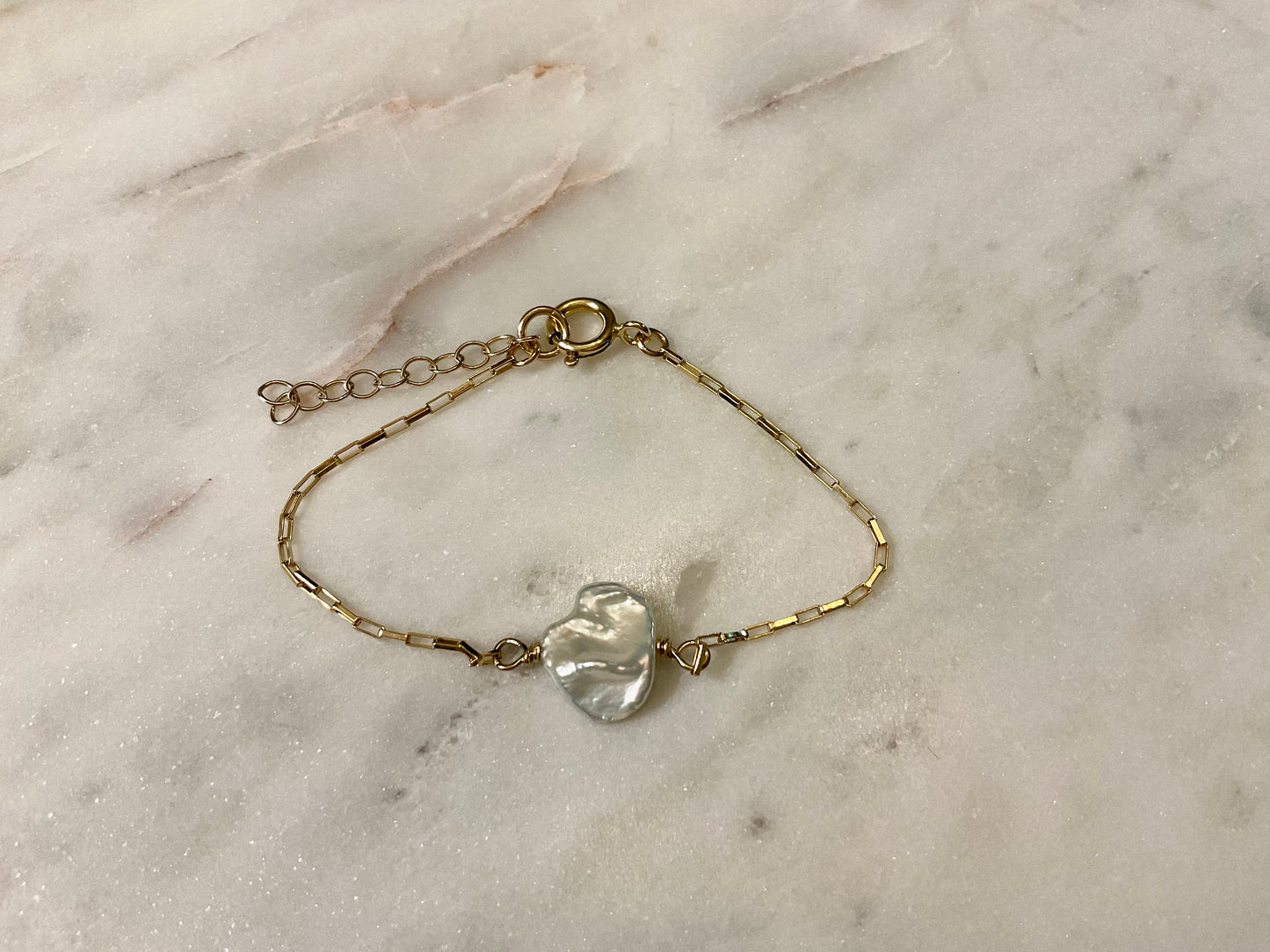 Single Keshi Pearl Bracelet - Small