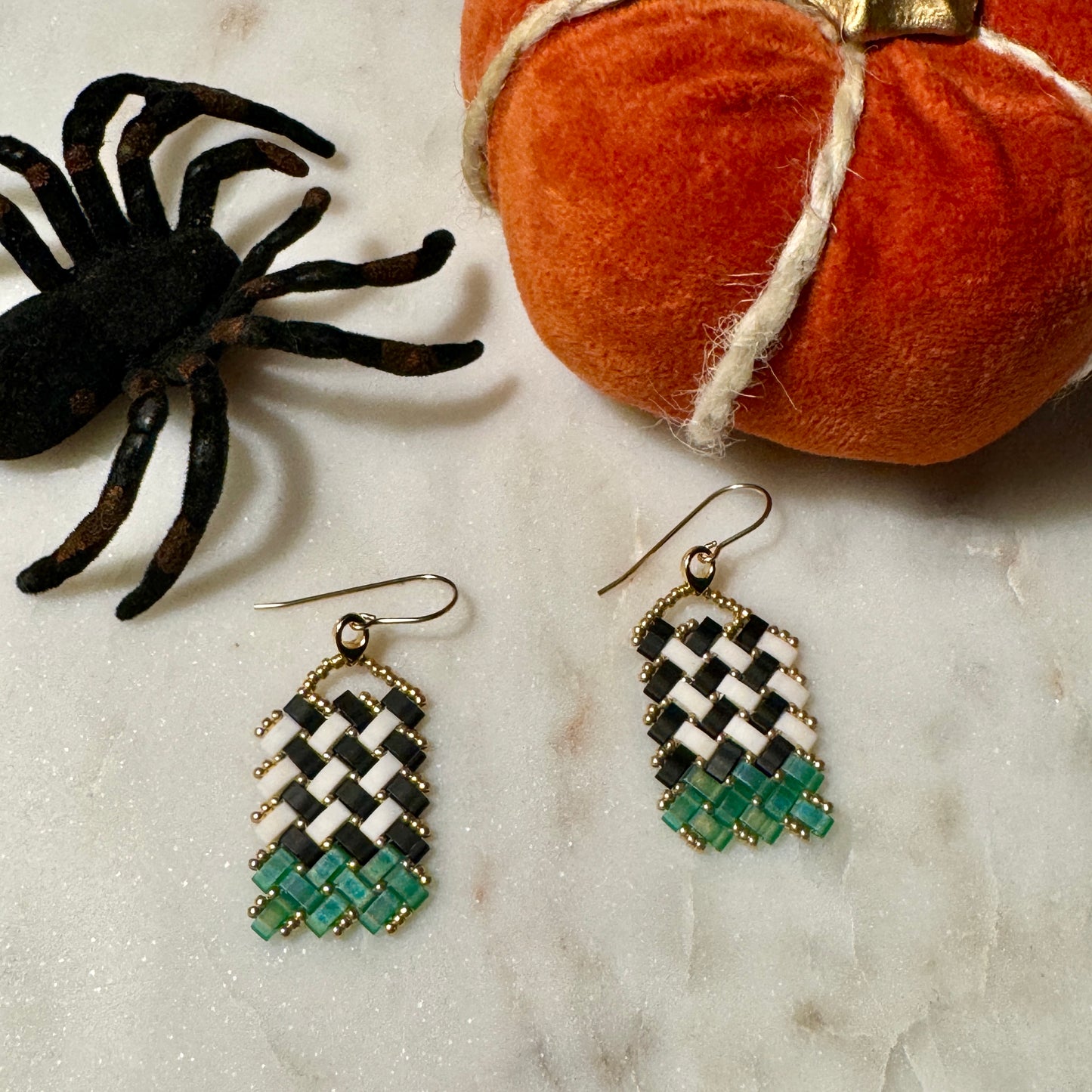 Halloween Tila Earrings!