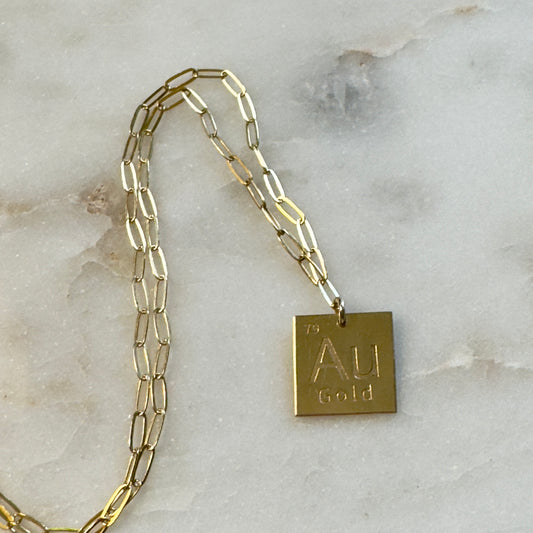 AU Gold-filled Charm Necklace